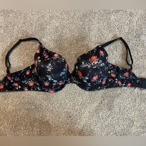 Body by Victoria Black bra with Red roses 34ddd/34F